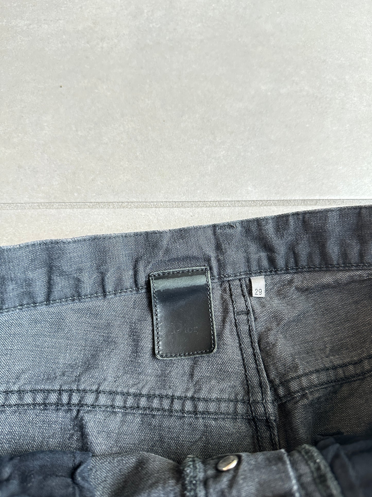 Dior Homme AW07 “Navigate” charcoal black MIJ denim