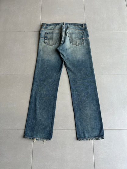 Dior Homme AW05 'In The Morning" rust washed Bootcut distressed denim