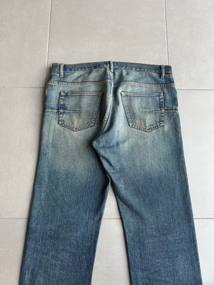 Dior Homme AW05 'In The Morning" rust washed Bootcut distressed denim