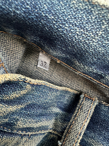 Dior Homme AW05 'In The Morning" rust washed Bootcut distressed denim