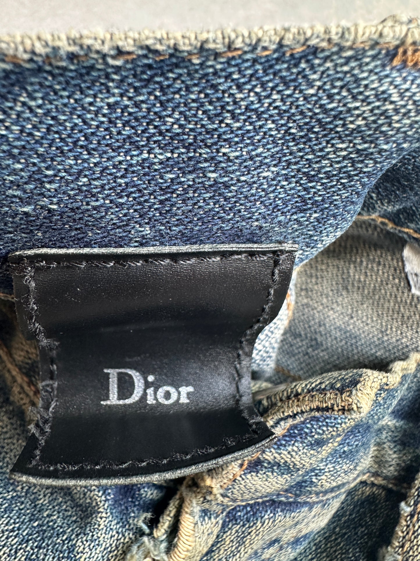 Dior Homme AW05 'In The Morning" rust washed Bootcut distressed denim