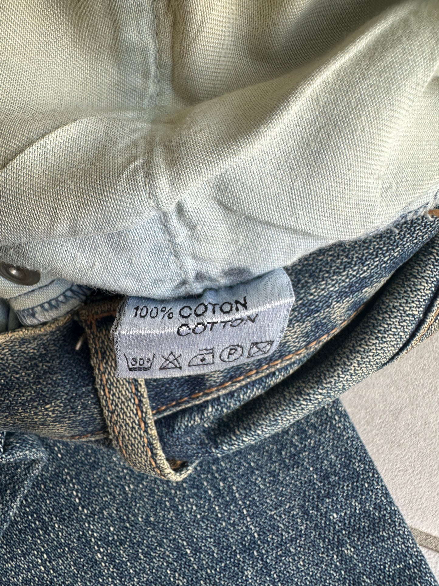 Dior Homme AW05 'In The Morning" rust washed Bootcut distressed denim