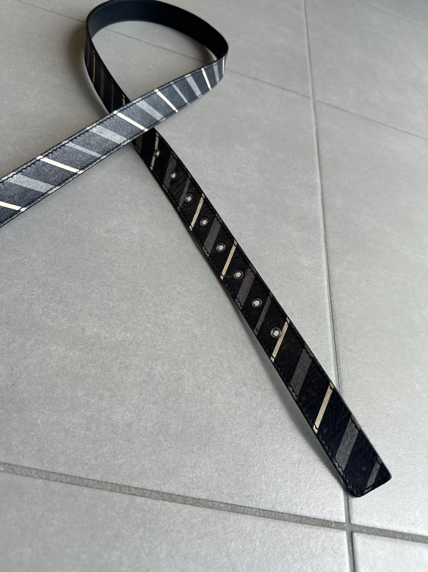 Dior Homme SS06 striped Thin belt