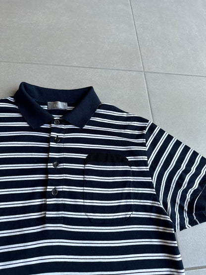 Dior Homme SS08 striped pocket polo shirt