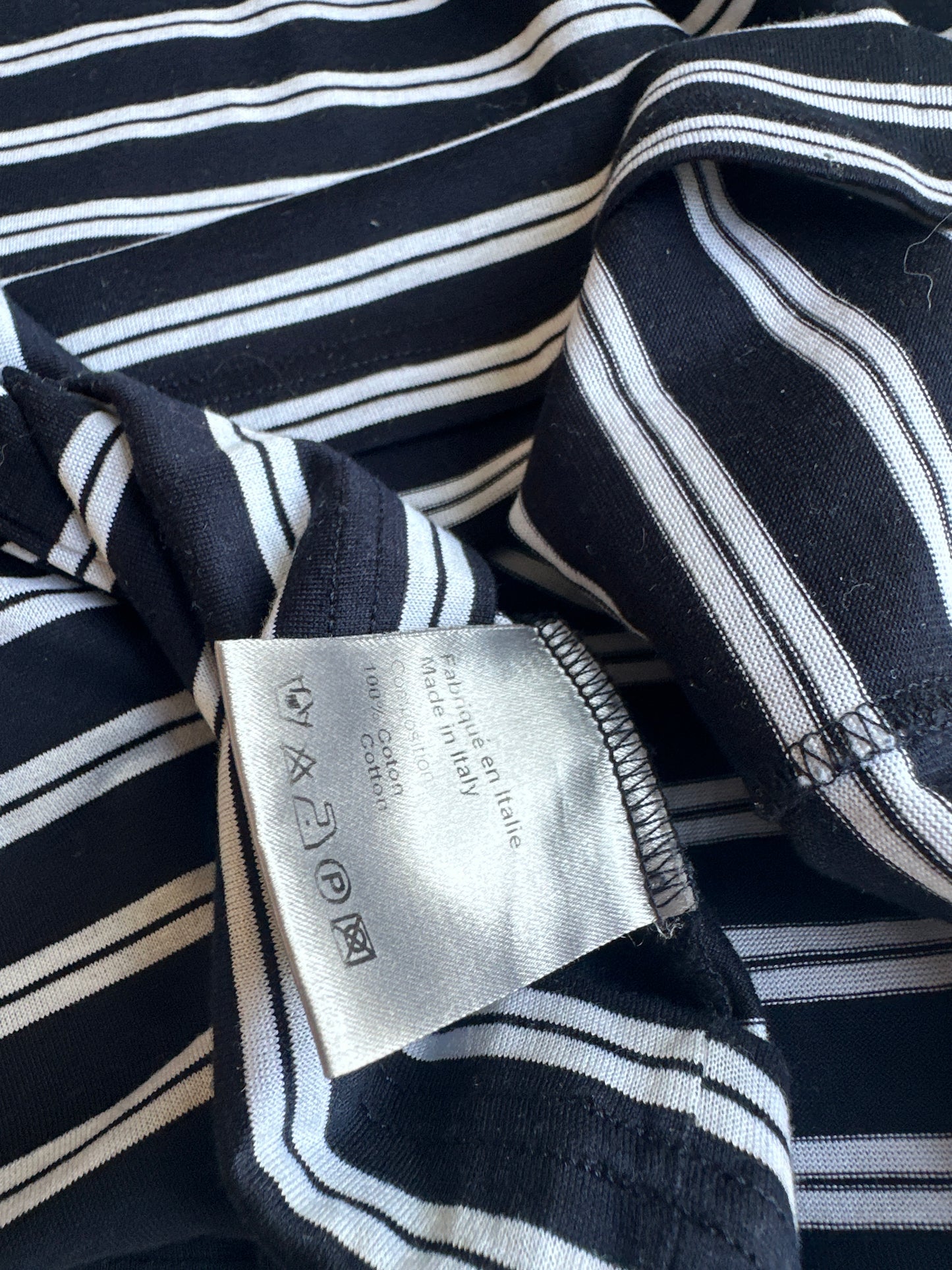 Dior Homme SS08 striped pocket polo shirt