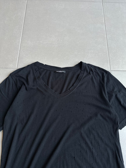 Balmain AW2010 distressed V-neck t-shirt