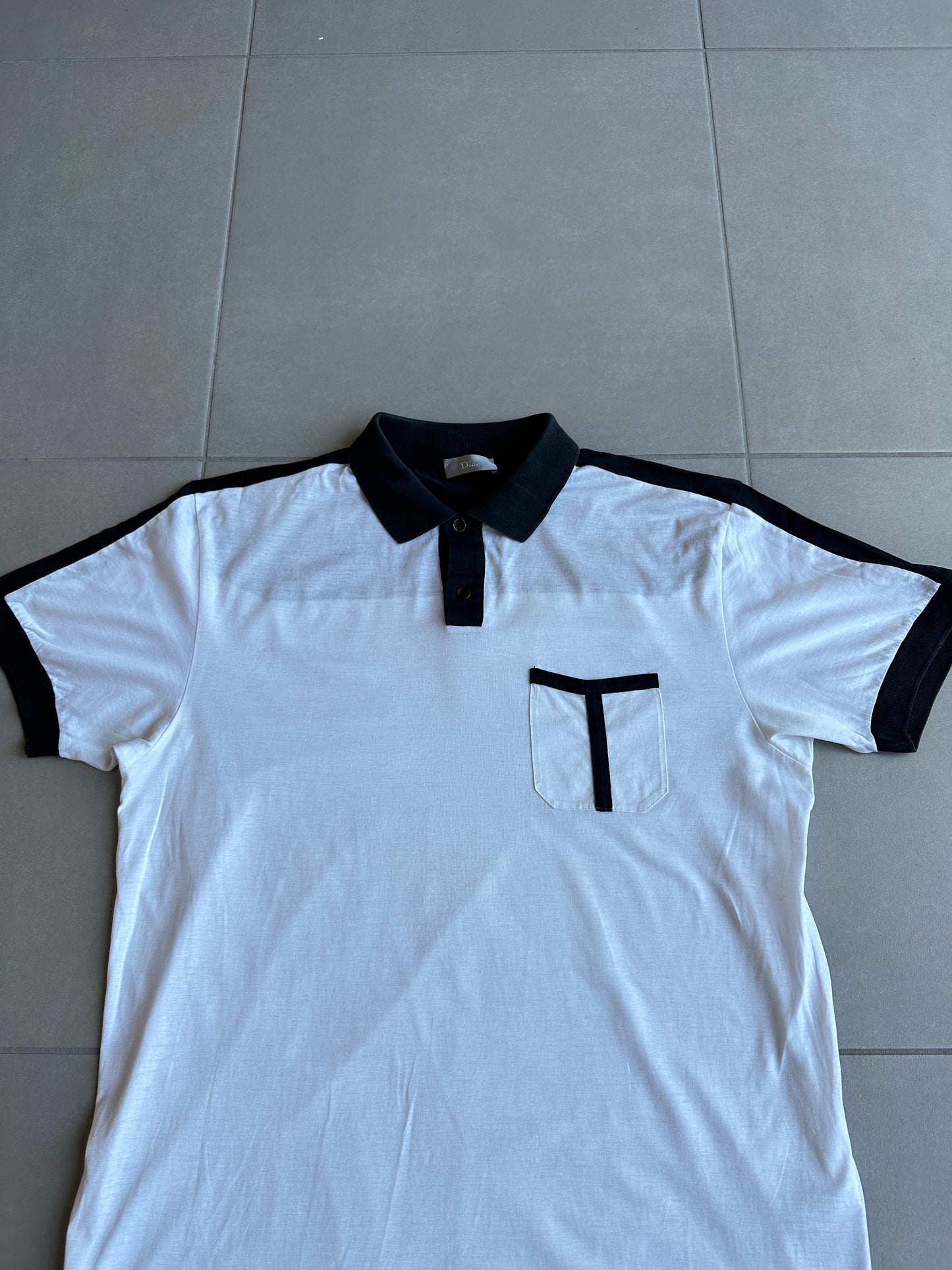 Dior Homme SS07 contrast polo shirt