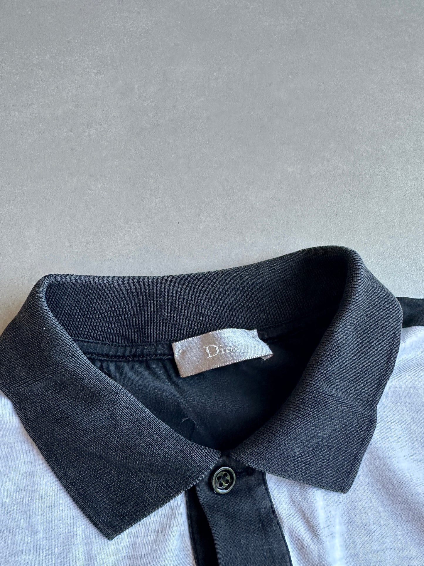 Dior Homme SS07 contrast polo shirt