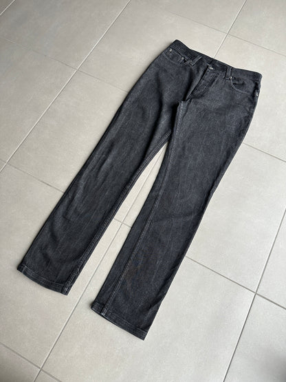 2000’s Helmut Lang charcoal black classic cut jeans