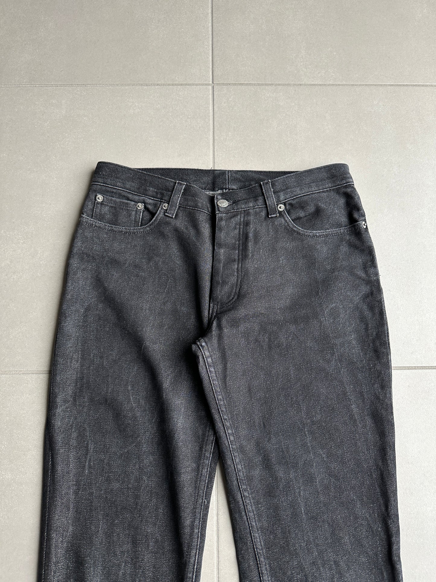2000’s Helmut Lang charcoal black classic cut jeans