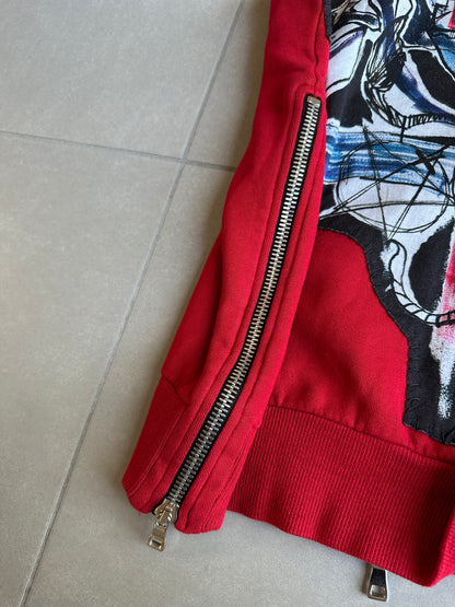 Balmain Homme SS11 distressed graffiti sleeveless hoodie