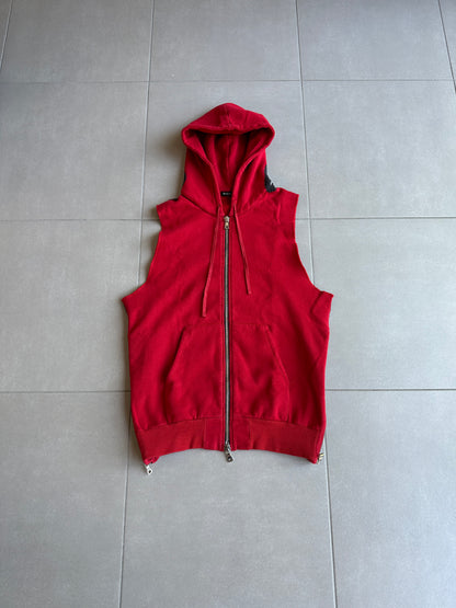 Balmain Homme SS11 distressed graffiti sleeveless hoodie