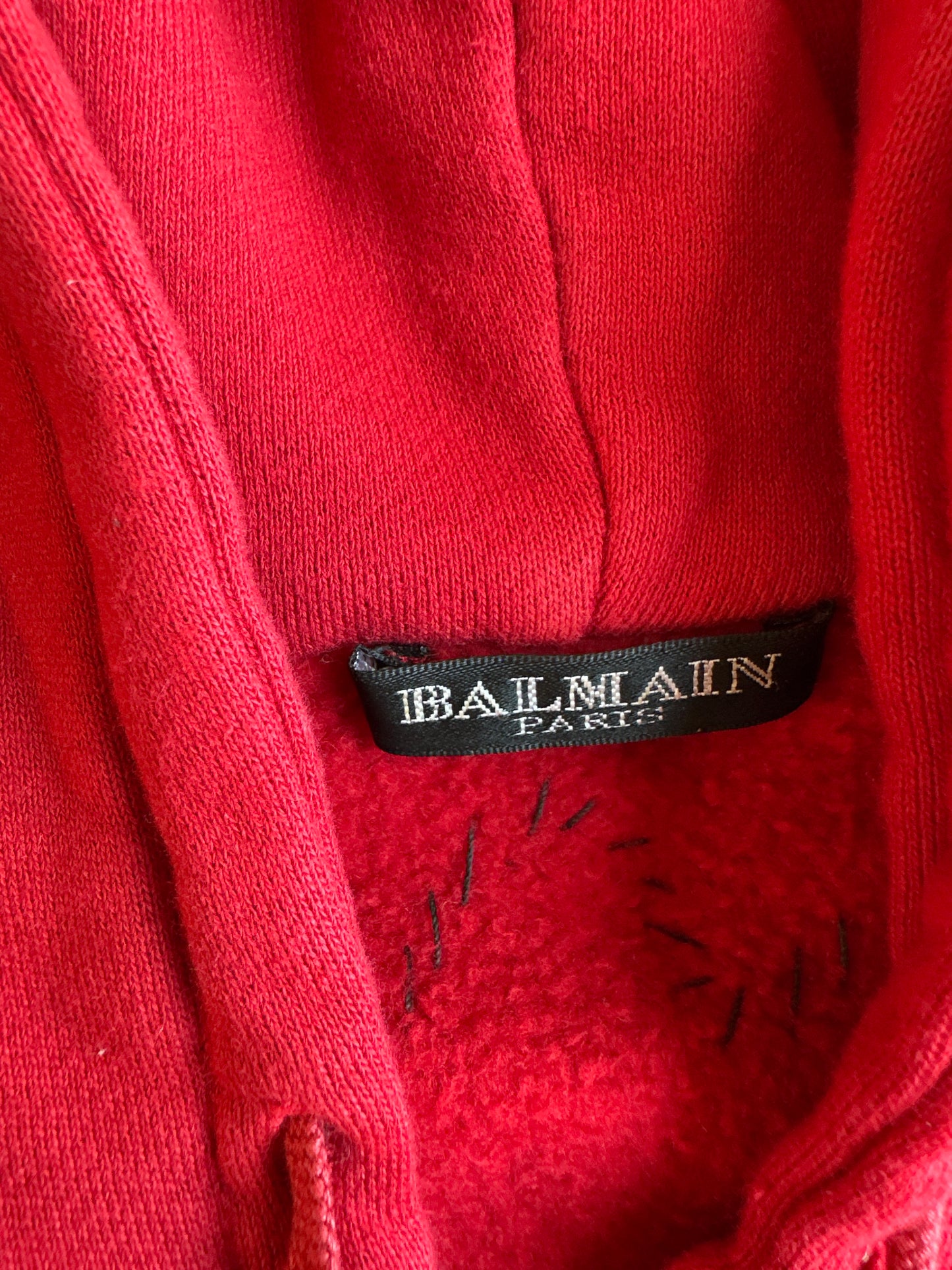 Balmain Homme SS11 distressed graffiti sleeveless hoodie