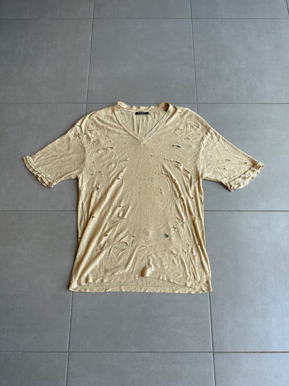 Balmain SS10 linen distressed shirt