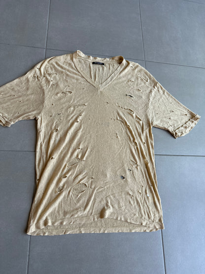 Balmain SS10 linen distressed shirt
