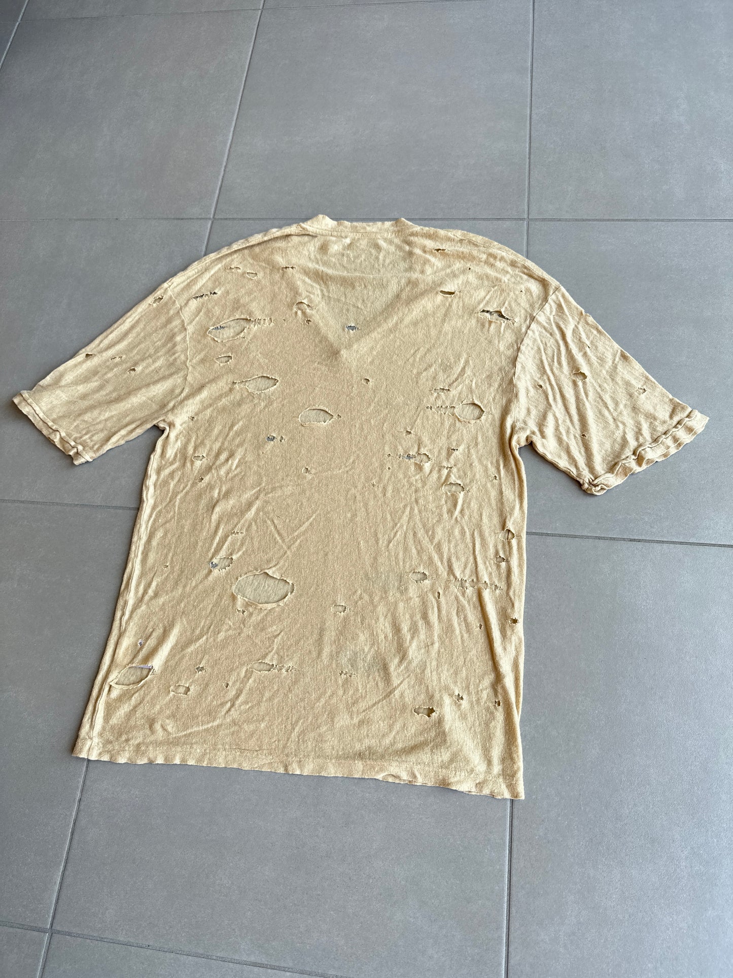 Balmain SS10 linen distressed shirt