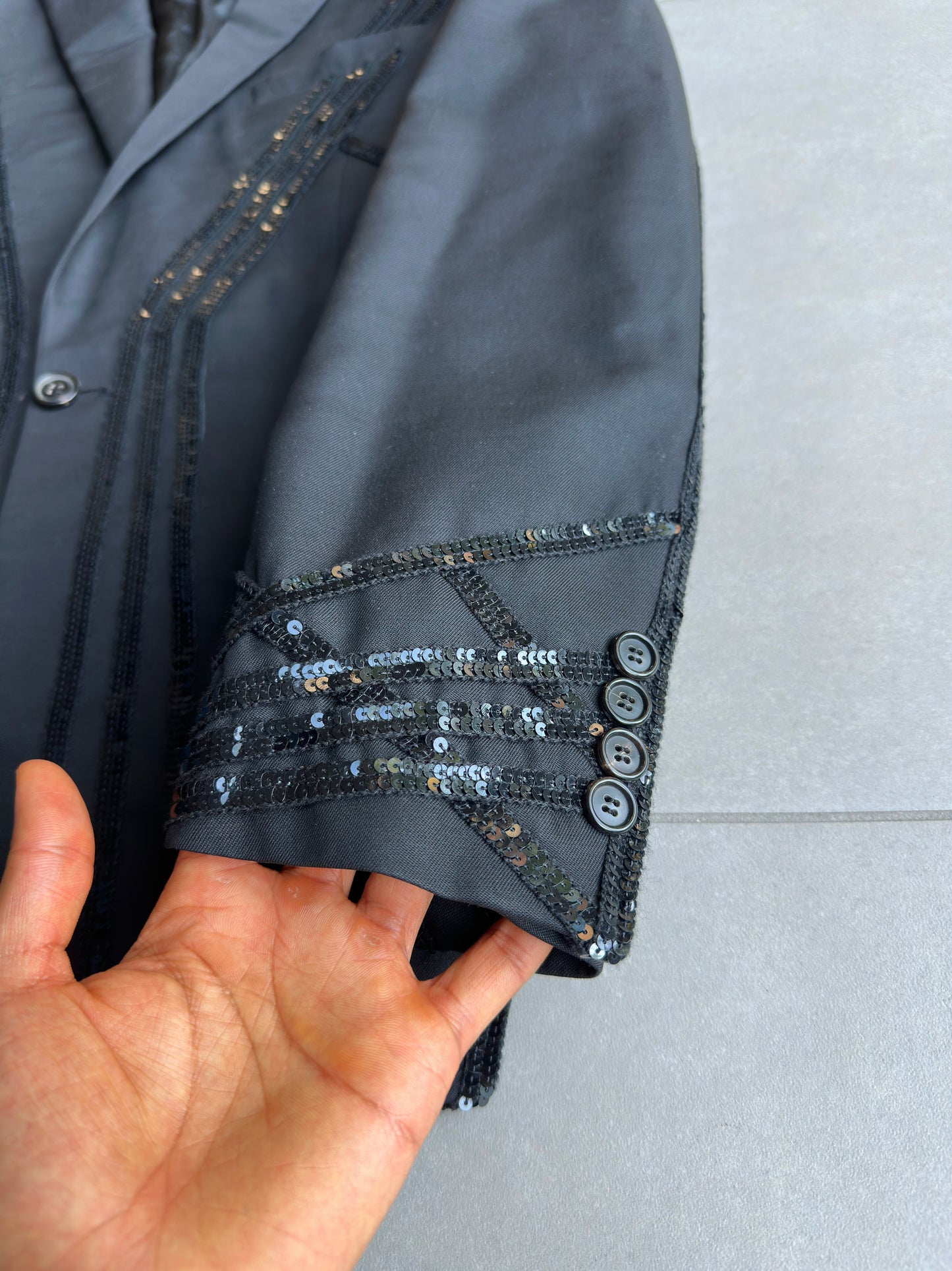 Dior Homme SS04 “strip” sequins blazer