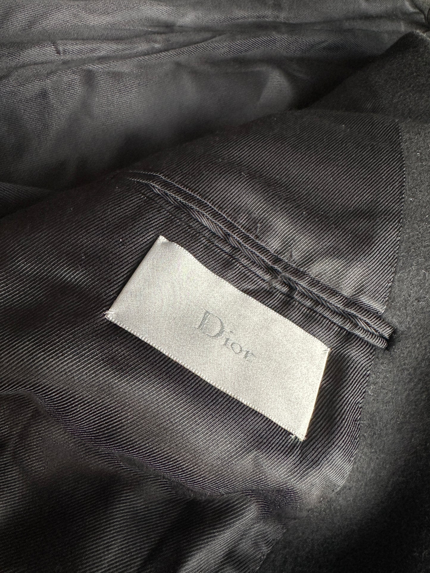 Dior Homme AW06 “These grey days” Peak lapel wool/cashmere blend coat