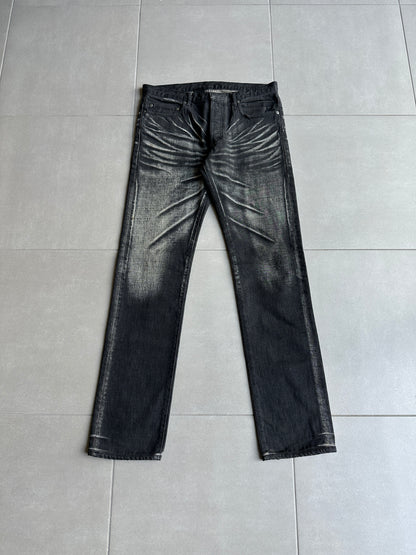 Dior Homme SS03 “Follow Me” MIJ Whiskered washed clawmark denim