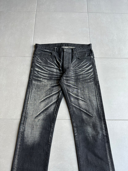 Dior Homme SS03 “Follow Me” MIJ Whiskered washed clawmark denim