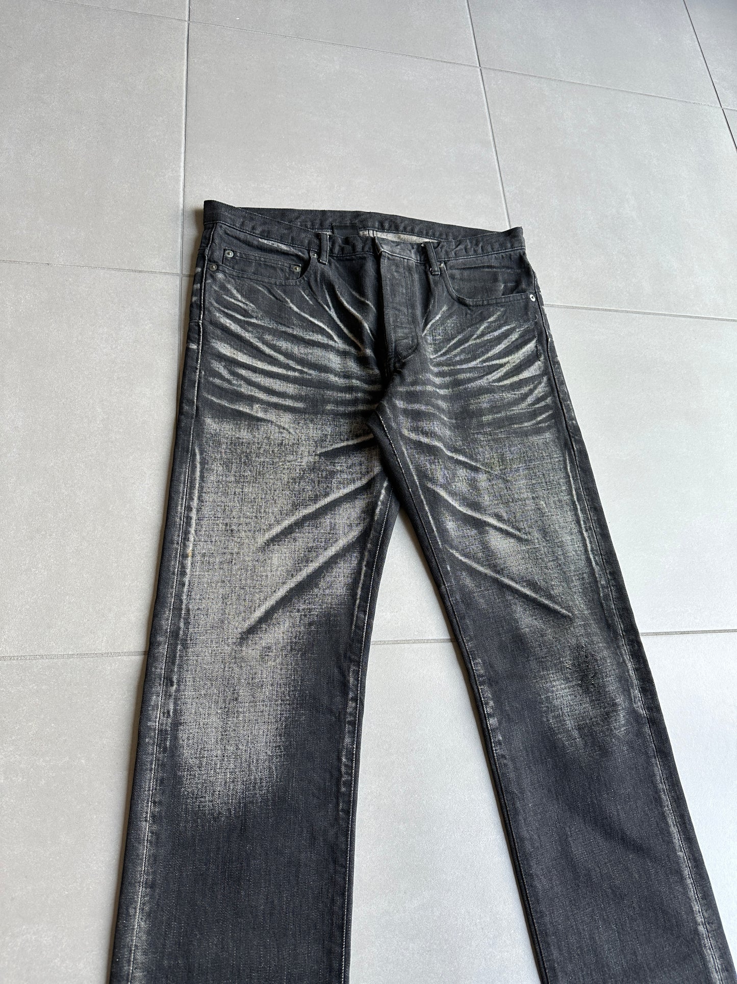 Dior Homme SS03 “Follow Me” MIJ Whiskered washed clawmark denim