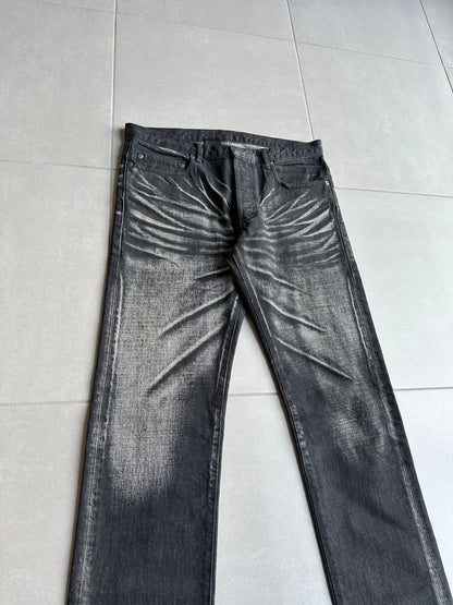 Dior Homme SS03 “Follow Me” MIJ Whiskered washed clawmark denim