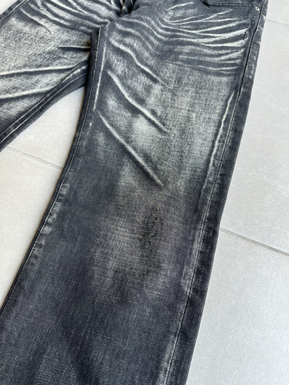 Dior Homme SS03 “Follow Me” MIJ Whiskered washed clawmark denim