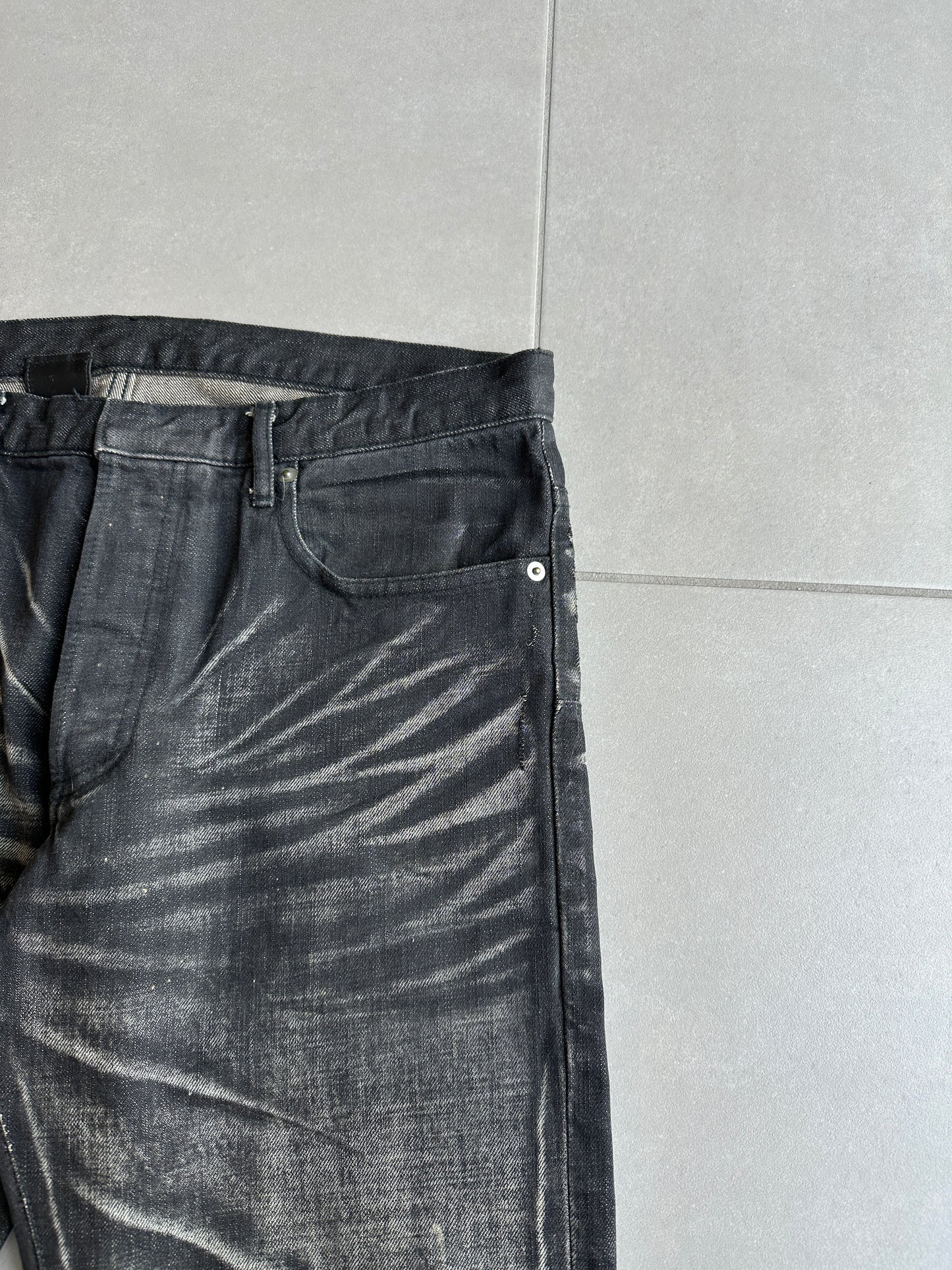 Dior Homme SS03 “Follow Me” MIJ Whiskered washed clawmark denim