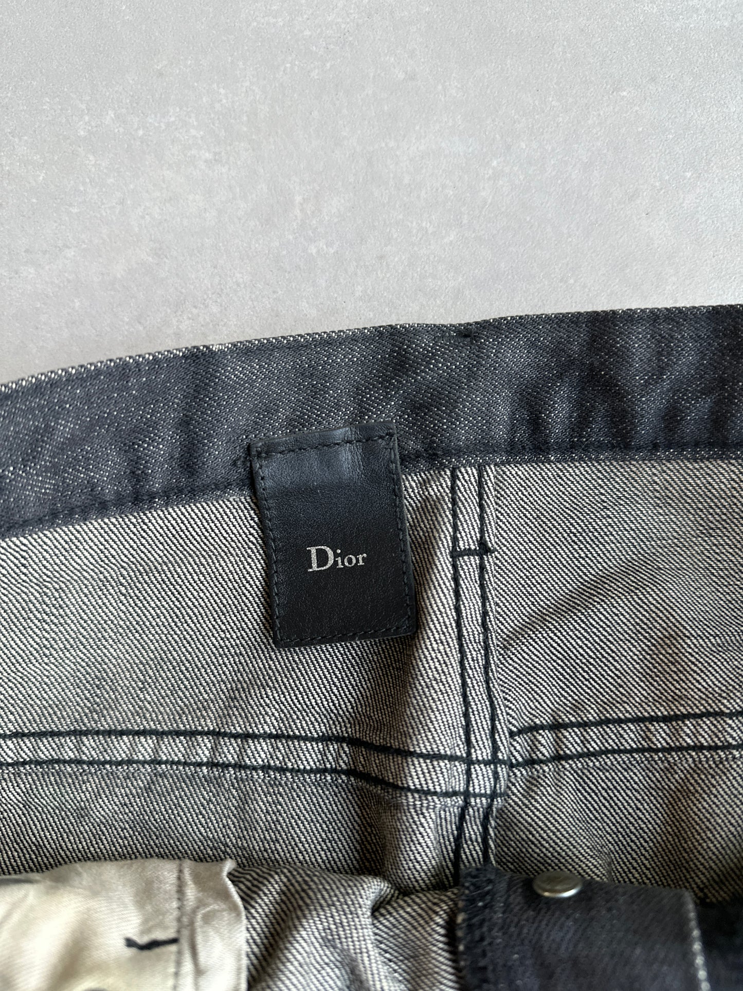 Dior Homme SS03 “Follow Me” MIJ Whiskered washed clawmark denim