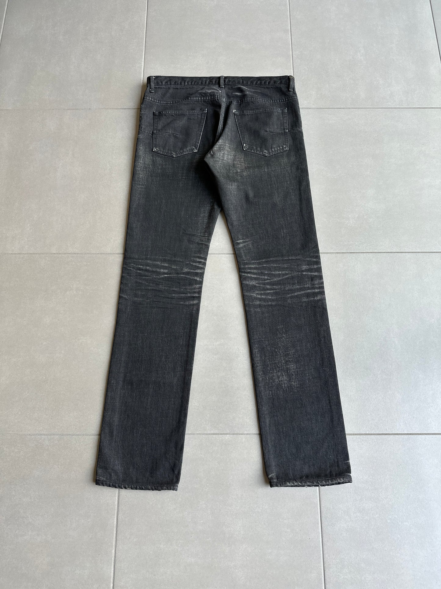 Dior Homme SS03 “Follow Me” MIJ Whiskered washed clawmark denim