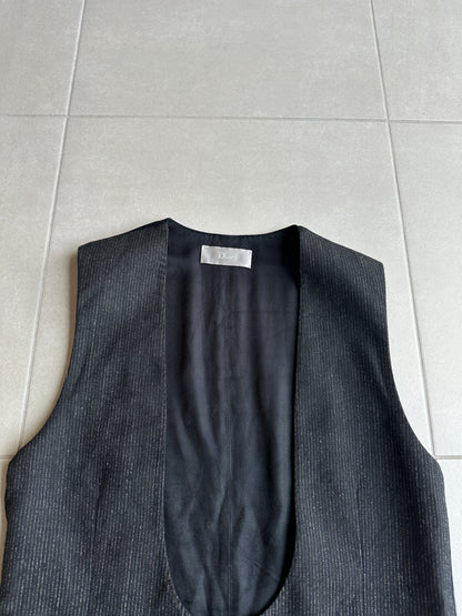 Dior Homme AW06 "These grey days" pinstripe waistcoat