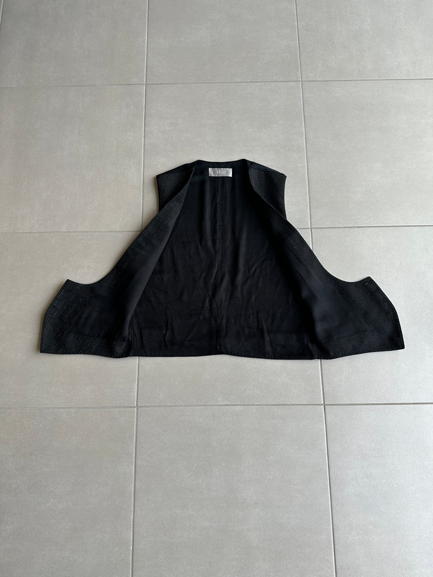 Dior Homme AW06 "These grey days" pinstripe waistcoat