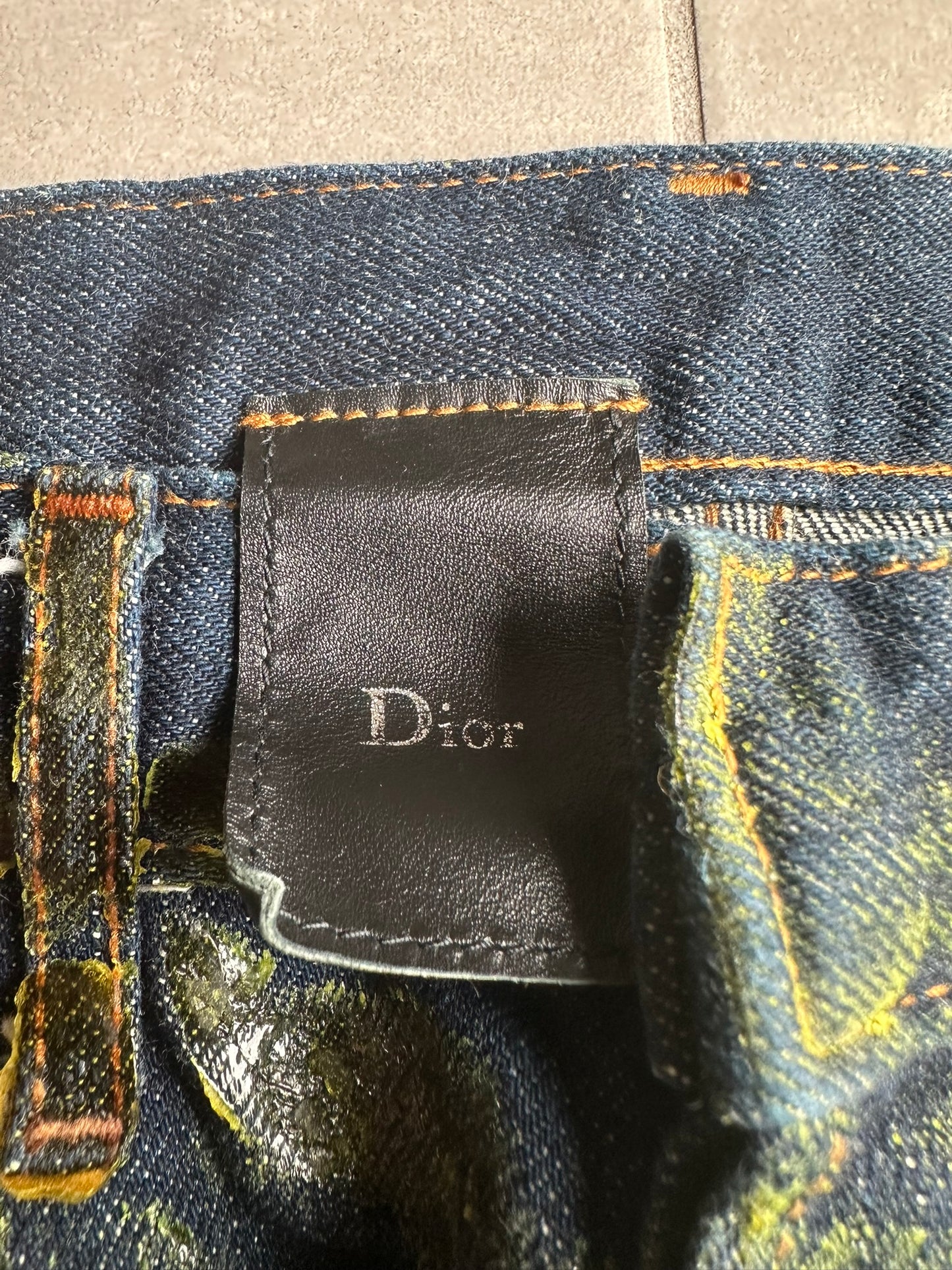 Dior Homme by Hedi Slimane AW03 "Luster" green waxed denim