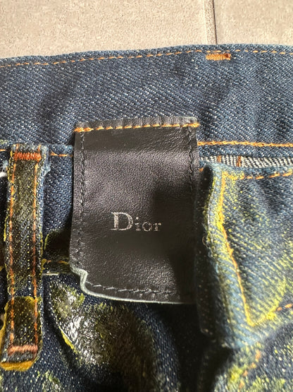 Dior Homme by Hedi Slimane AW03 "Luster" green waxed denim