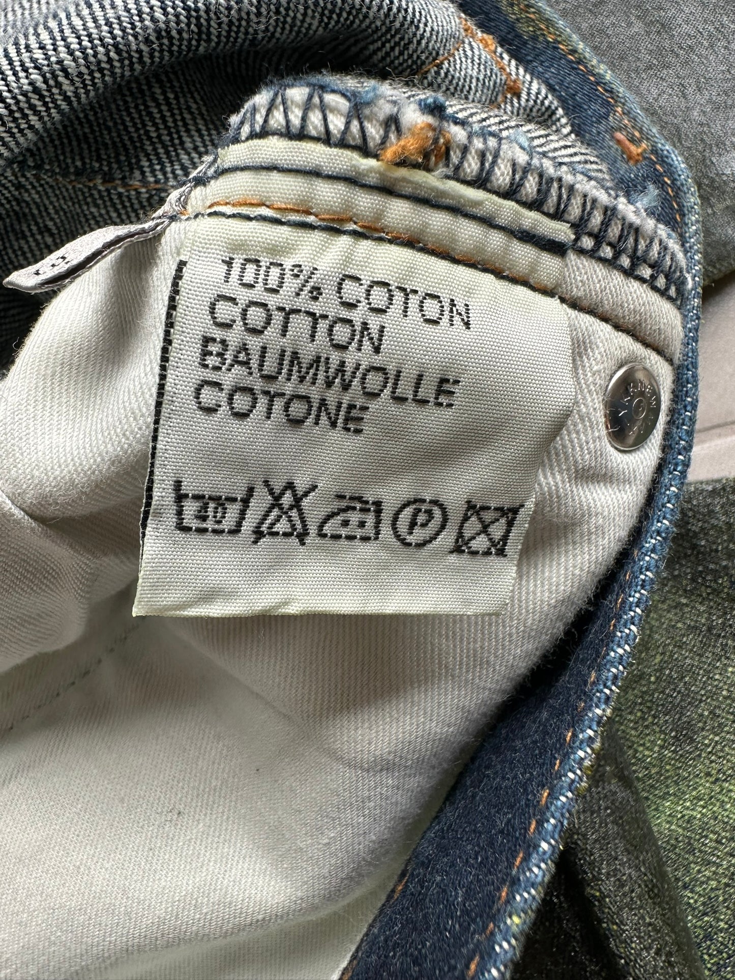 Dior Homme by Hedi Slimane AW03 "Luster" green waxed denim