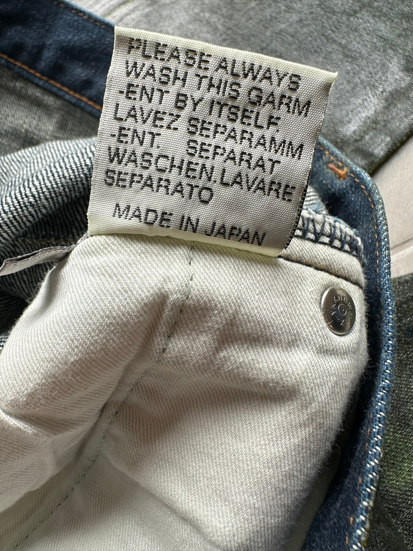 Dior Homme by Hedi Slimane AW03 "Luster" green waxed denim