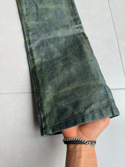 Dior Homme by Hedi Slimane AW03 "Luster" green waxed denim