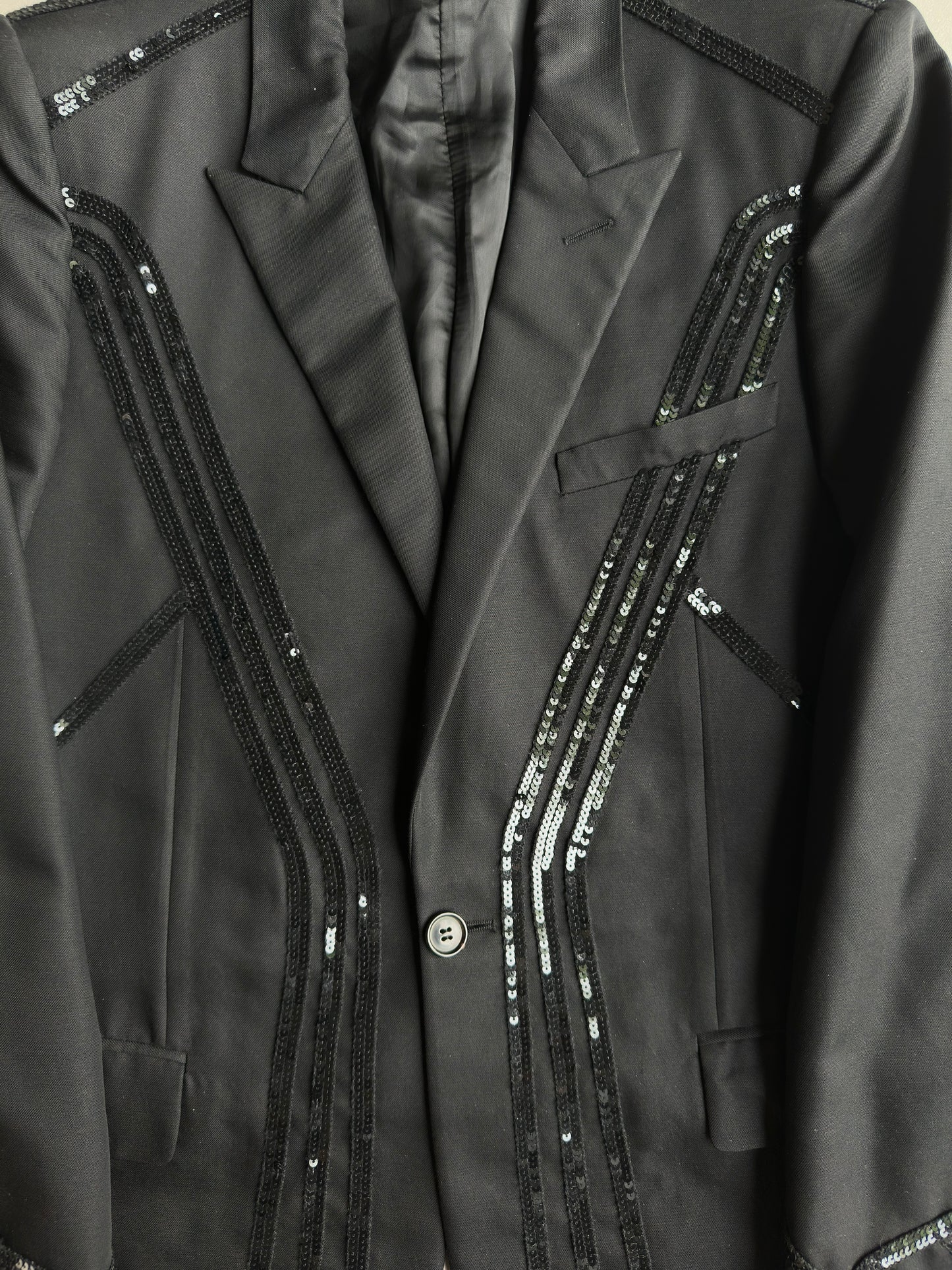 Dior Homme SS04 “strip” sequins blazer
