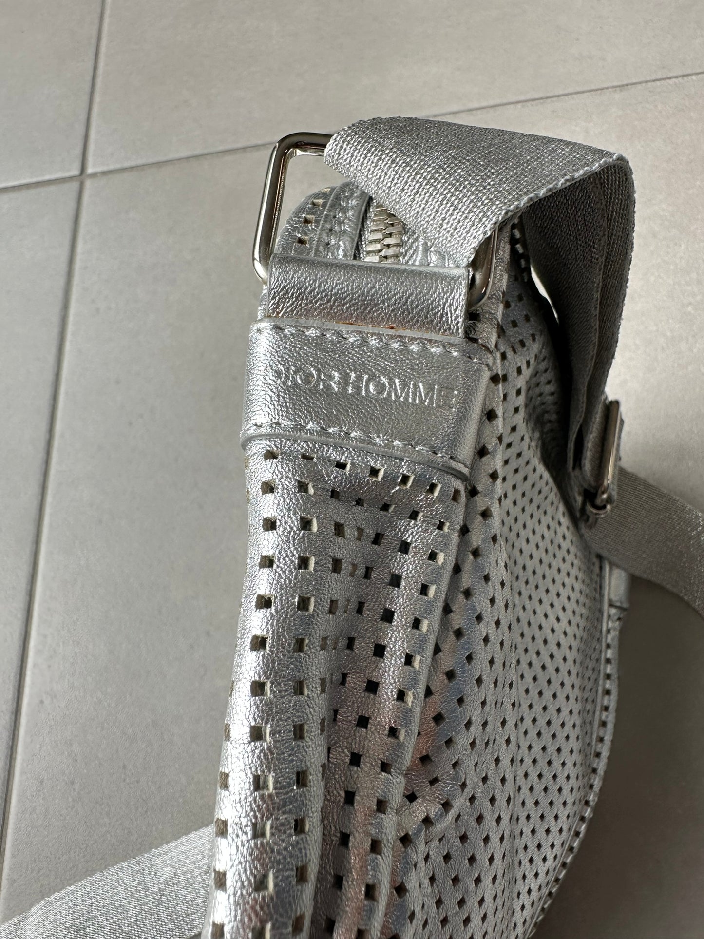 Dior Homme SS07 "We Look Good Together" Perforated Leather Bag