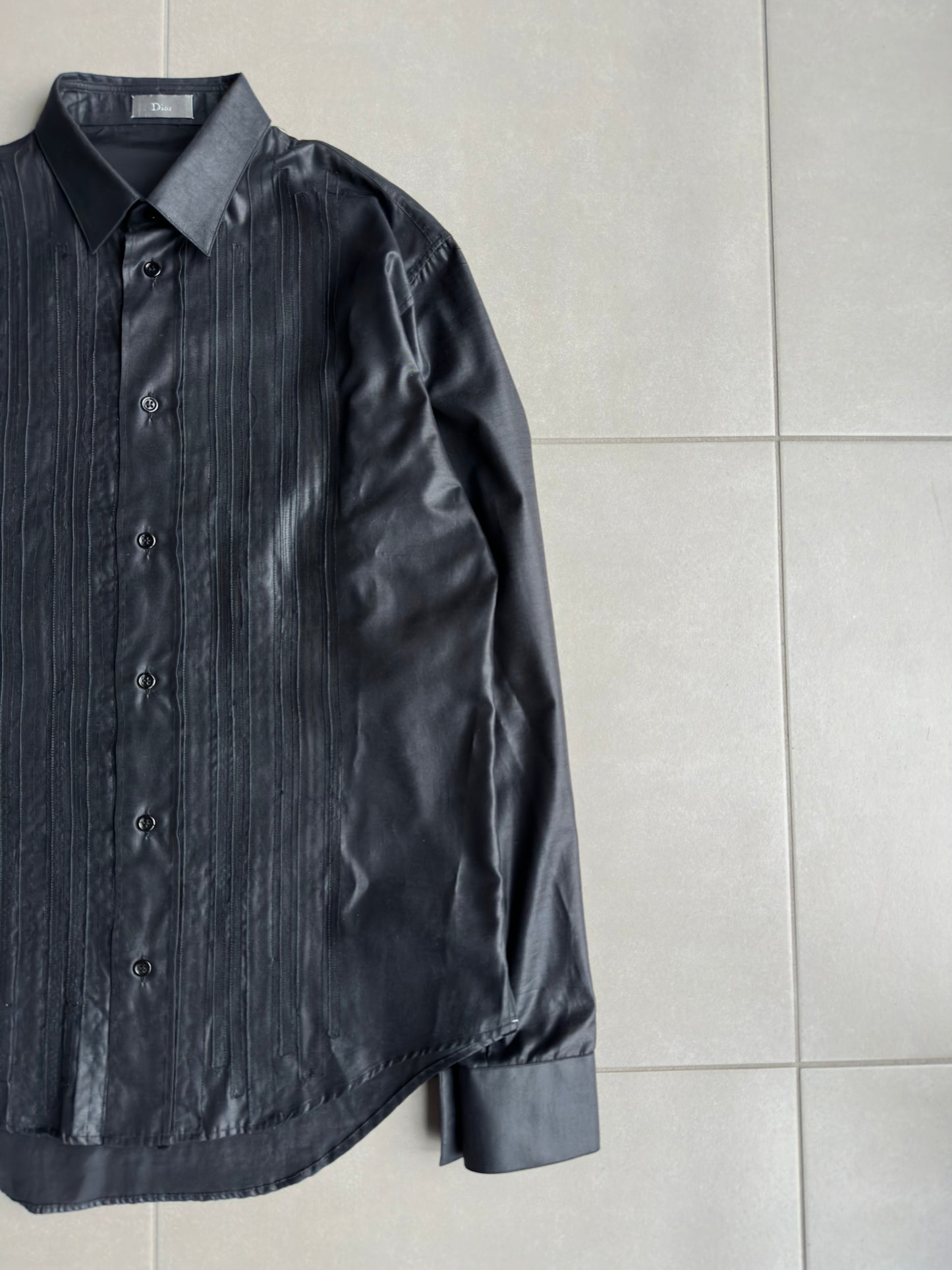 Dior Homme AW05 "In The Morning" waxed button up