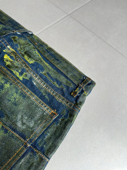 Dior Homme by Hedi Slimane AW03 "Luster" green waxed denim
