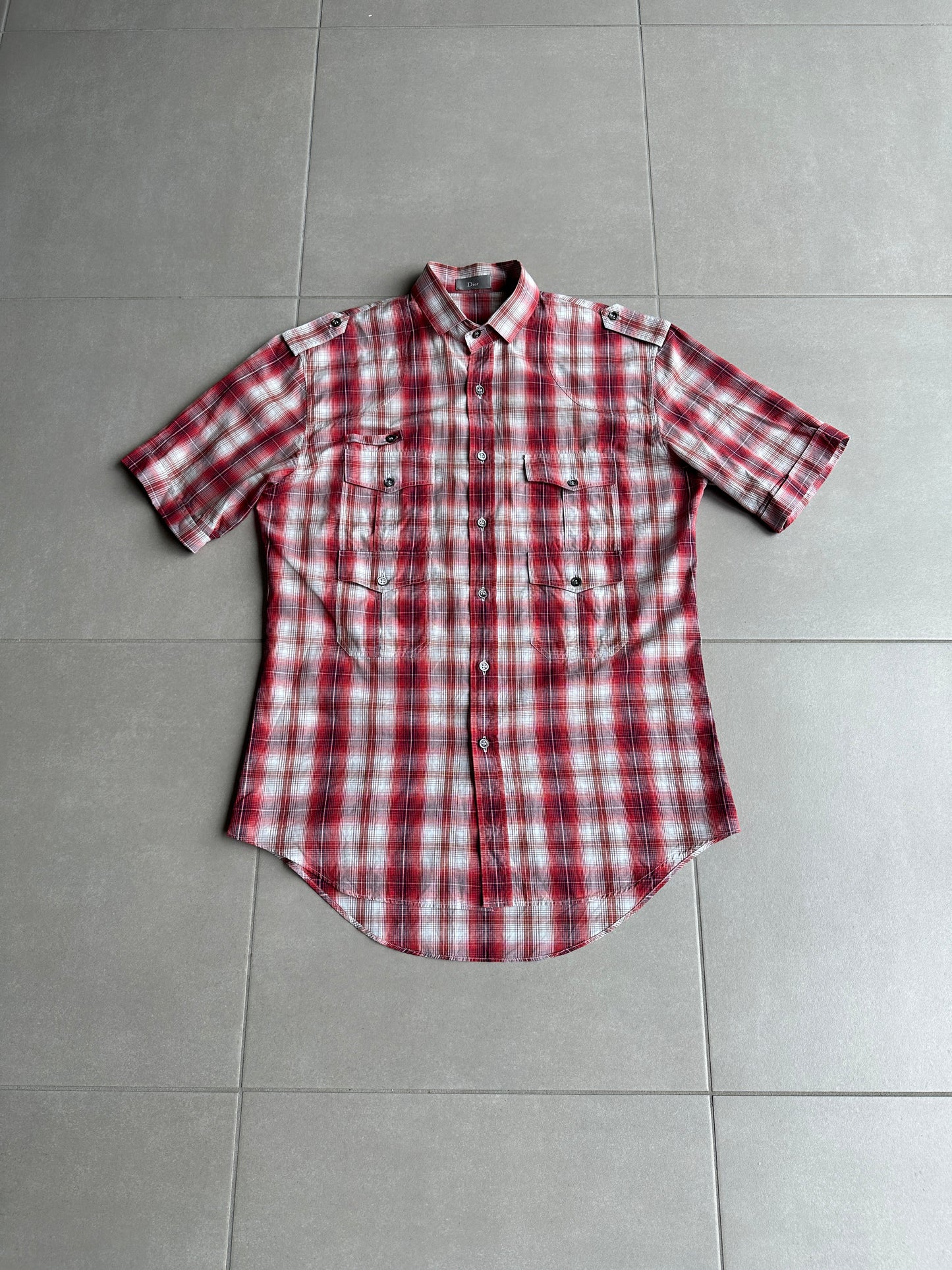 Dior Homme  Dior Homme SS06 Military plaid button up shirt
