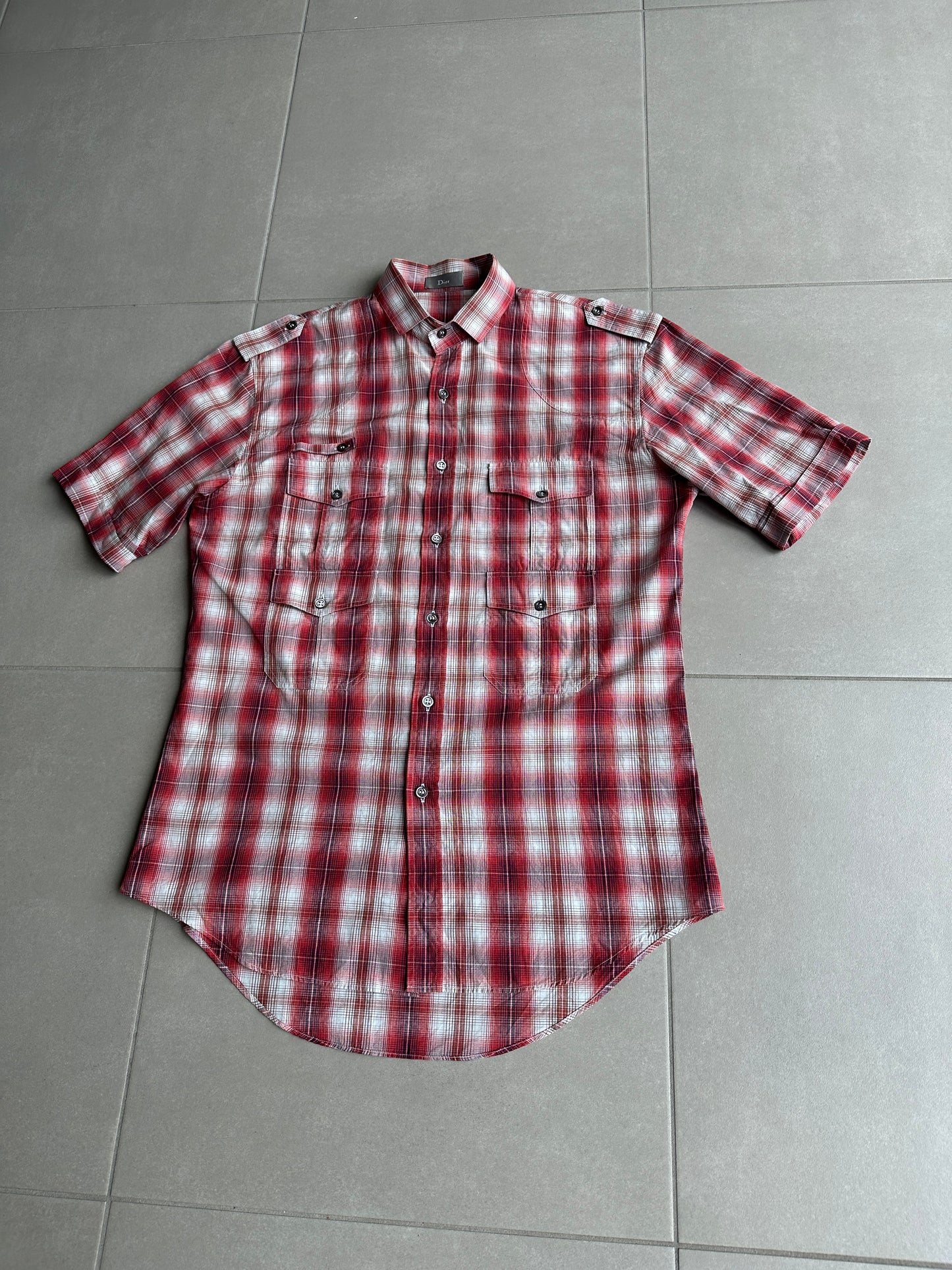 Dior Homme  Dior Homme SS06 Military plaid button up shirt