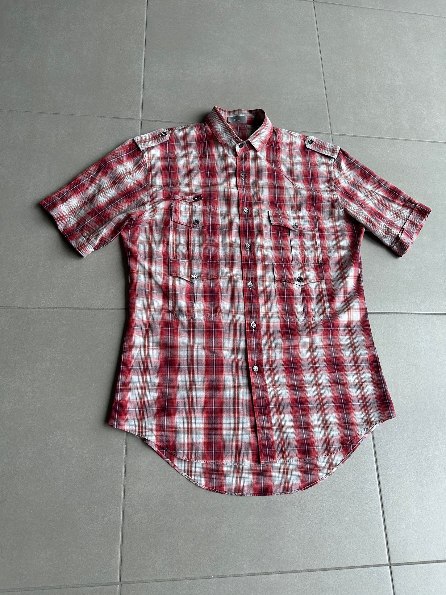 Dior Homme  Dior Homme SS06 Military plaid button up shirt