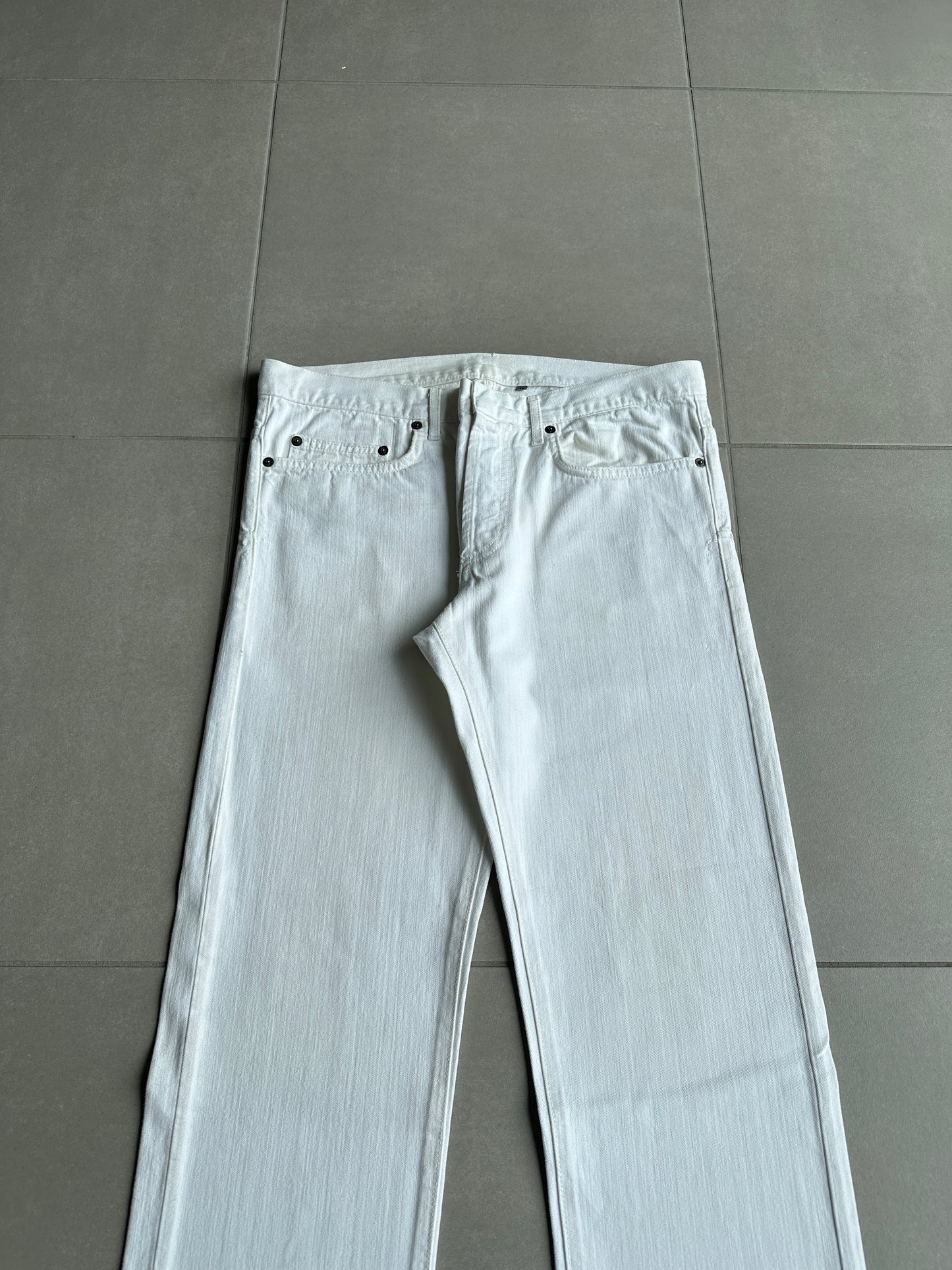 Dior Homme SS05 “BECK/Untitled” white whiskered denim