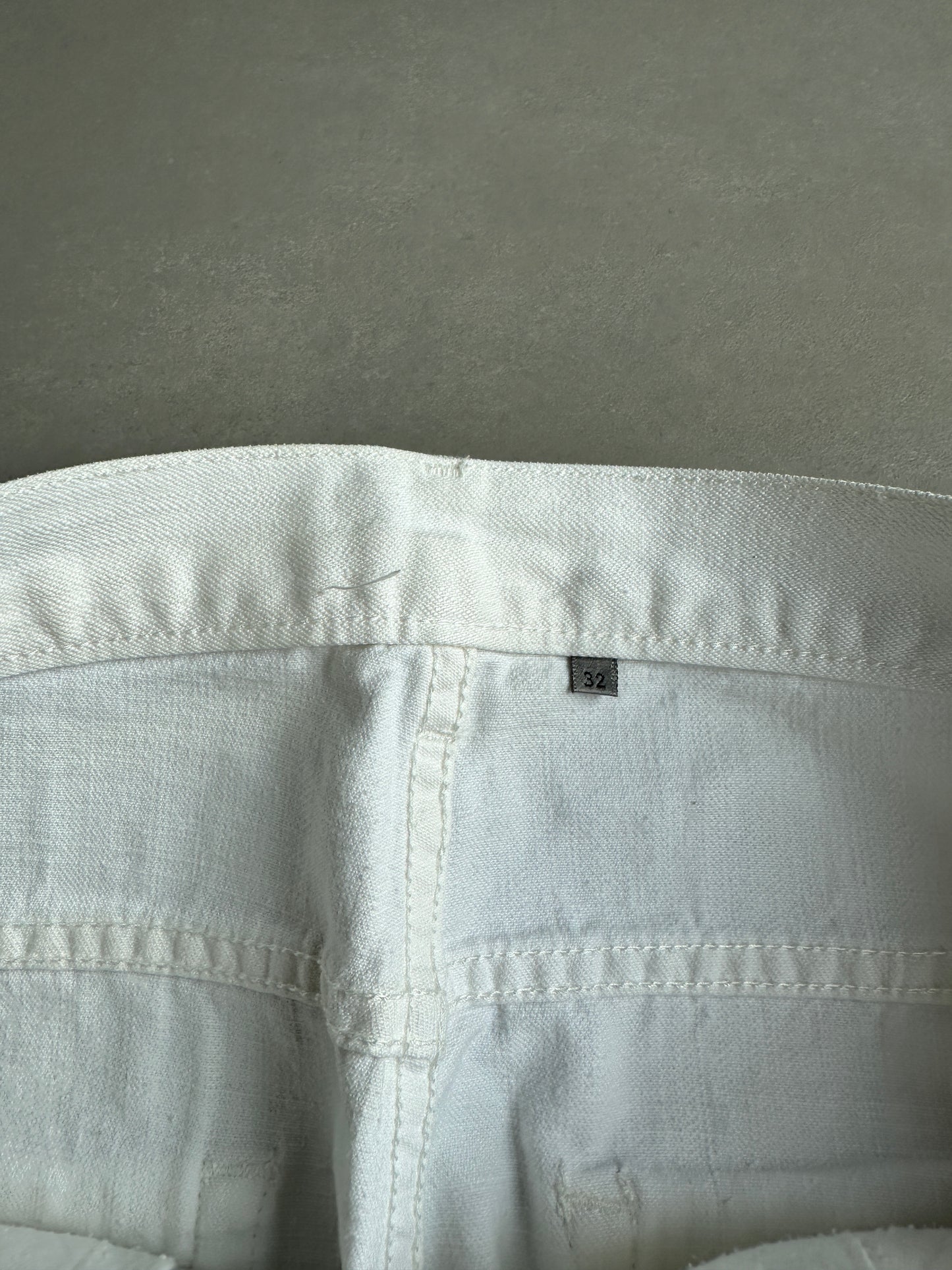 Dior Homme SS05 “BECK/Untitled” white whiskered denim