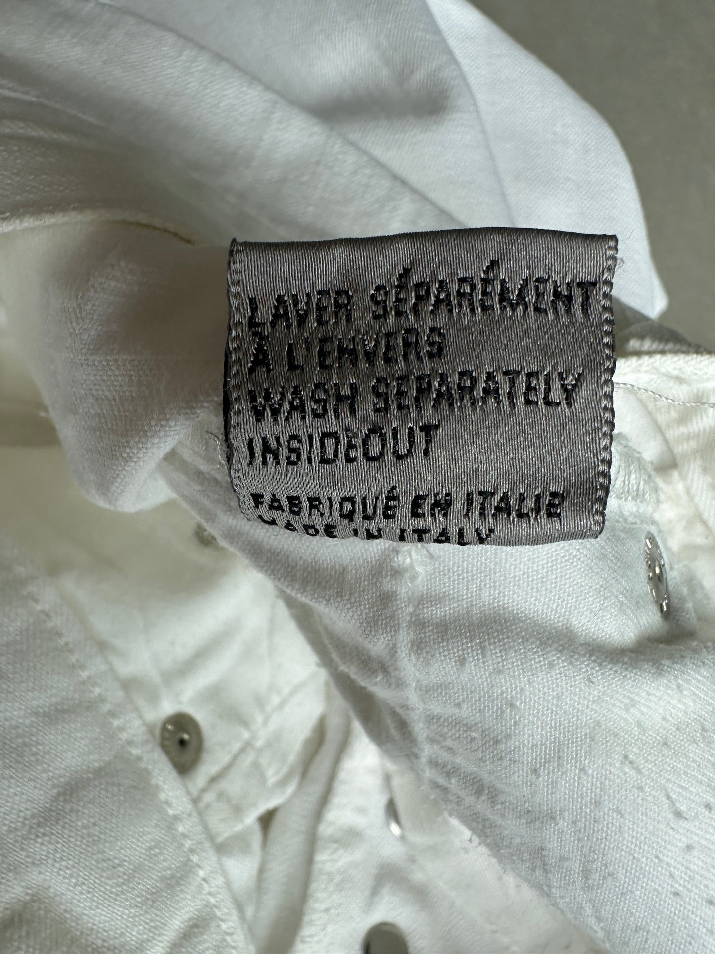 Dior Homme SS05 “BECK/Untitled” white whiskered denim