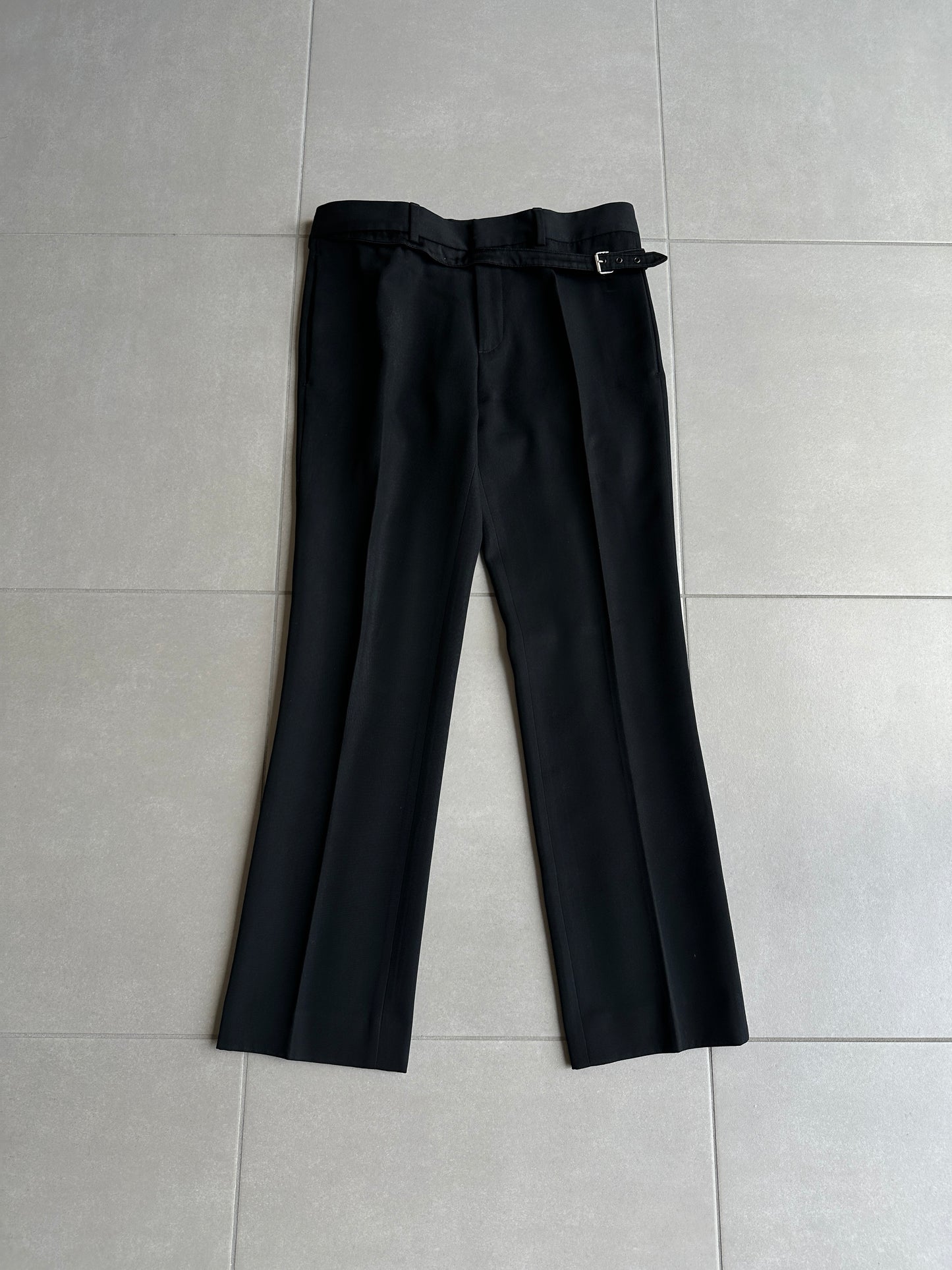Dior Homme SS05 “BECK/Untitled” Sample belted wool trousers