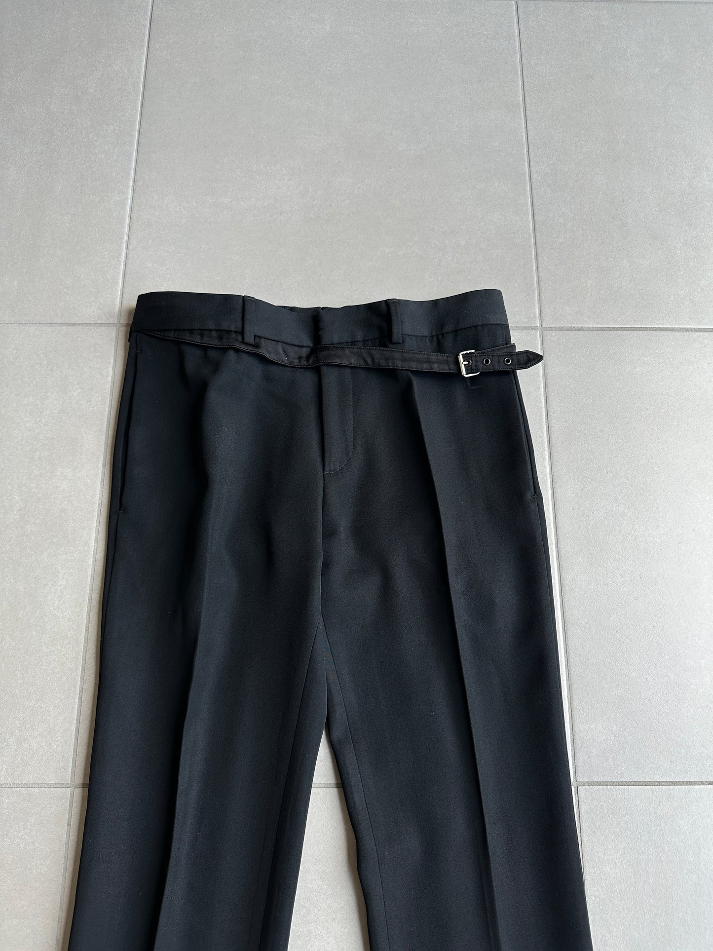 Dior Homme SS05 “BECK/Untitled” Sample belted wool trousers
