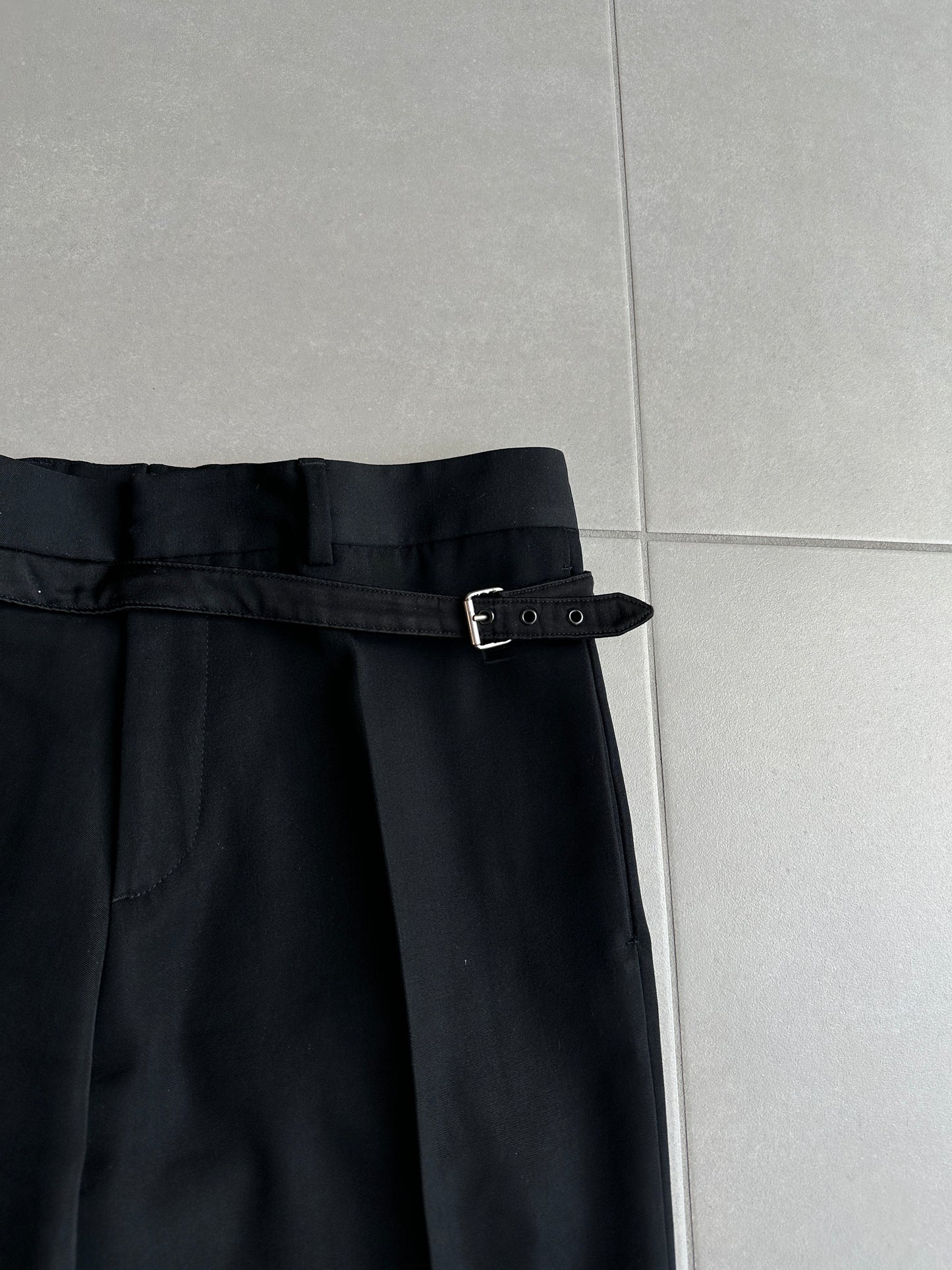 Dior Homme SS05 “BECK/Untitled” Sample belted wool trousers